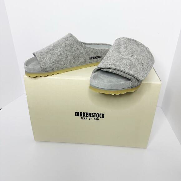Birkenstock‎ x Fear of God Size 40 Loz Feliz 100% Wool Gray Felt - Picture 2 of 11